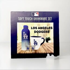 Los Angeles Dodgers Soft Touch Drinkware Set - White and Blue